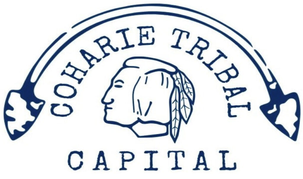 Coharie Tribal Capital logo with profile portrait illustration of tribal member in center