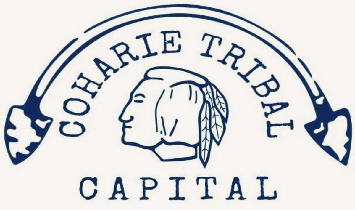 Coharie Tribal Capital logo with profile portrait illustration of tribal member in center